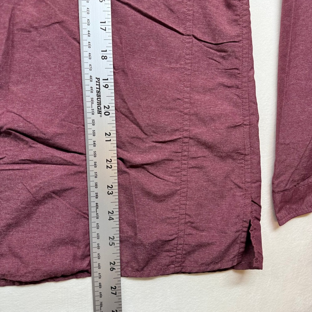 ExOfficio Womens Large Burgundy Long Sleeve Roll Tab Hiking Travel Shirt - Picture 7 of 9